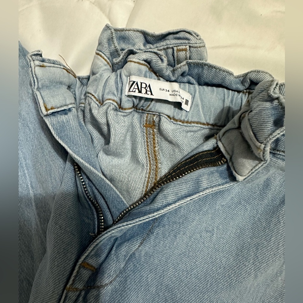 Blue Zara mom jean